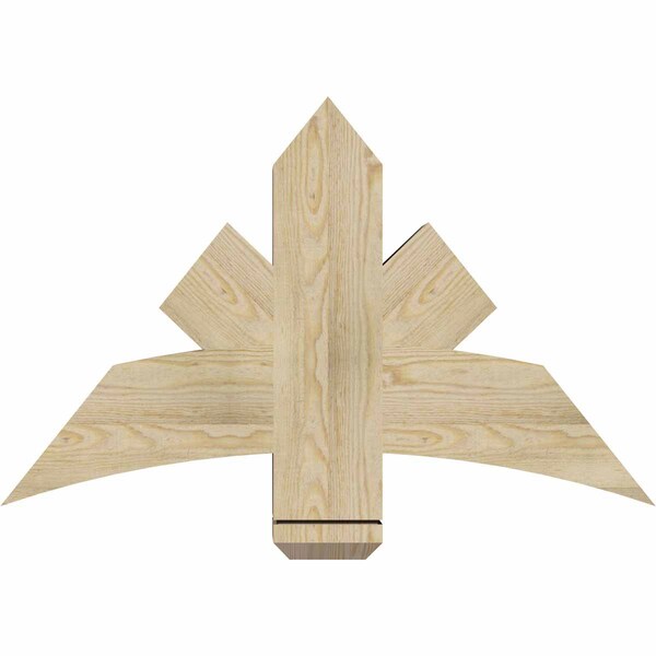 Ekena Millwork Alberta Rough Sawn Timber Gable Bracket, Douglas Fir, 36"W x 23"H x 6"D x 6"F, 15/12 Pitch GBW036X23X0606ALB00RDF - main